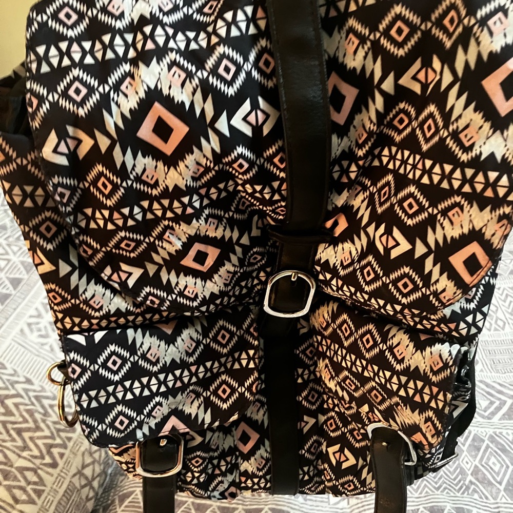 Geometric Patterned Backpack - image 2